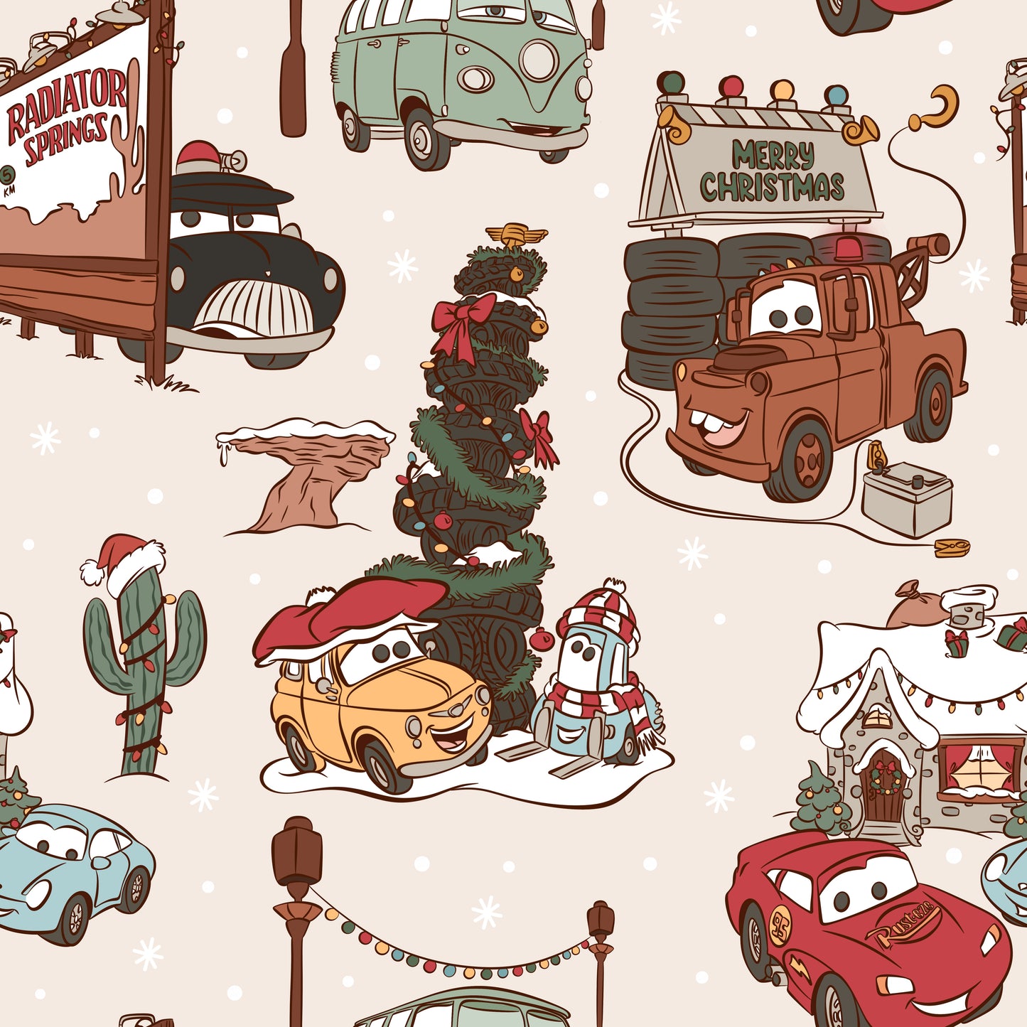 Christmas In Radiator Springs Bow Headband - PREORDER