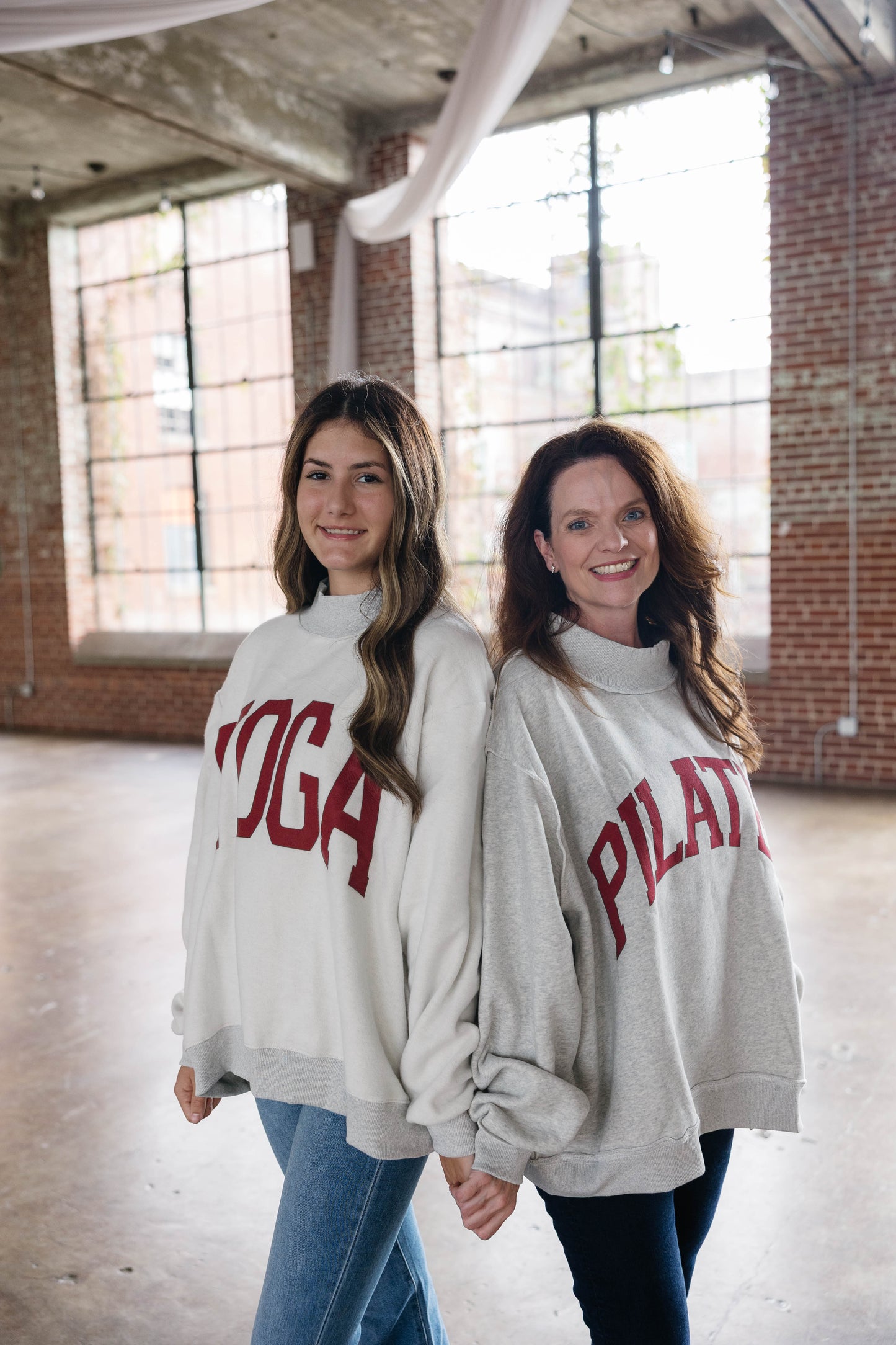 Pilates/Yoga Reversible Mock Neck Sweatshirt