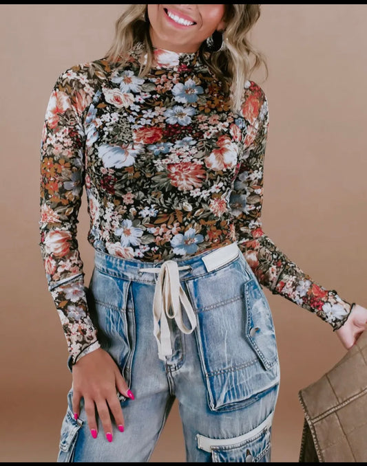 Floral Print Long Sleeve