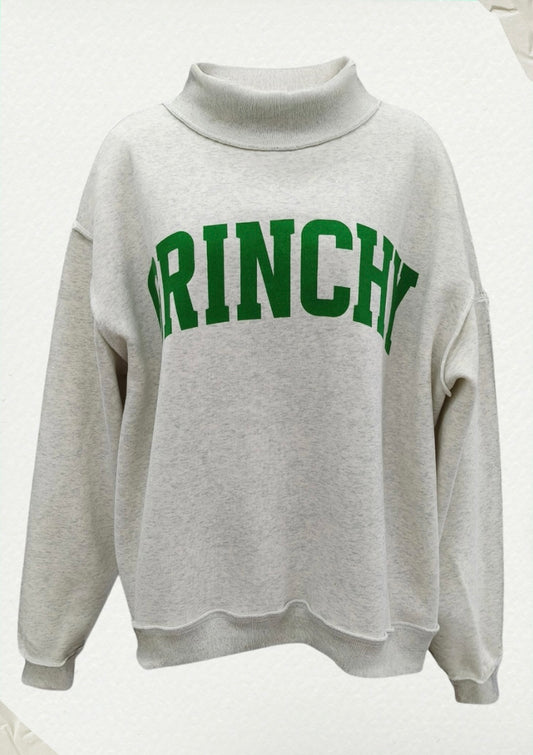 'Grinchy' & 'Merry' Reversible Mockneck Sweatshirt