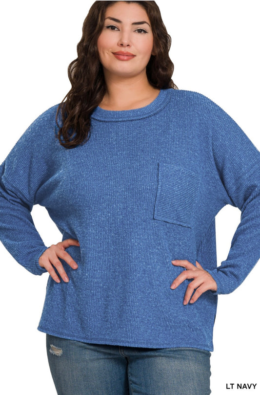 Styled In Comfort Long Sleeve Top (Plus Size)