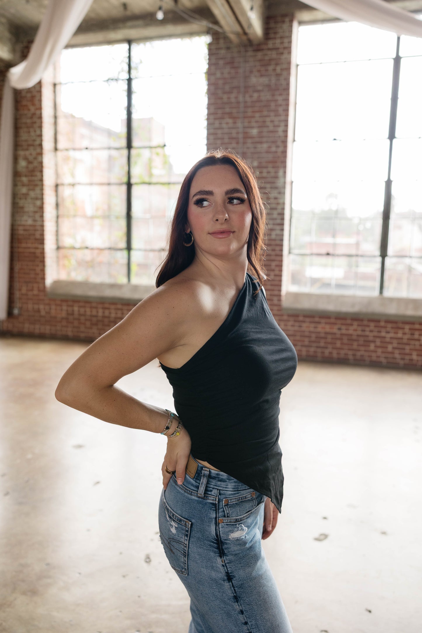 Night Cap One Shoulder Top