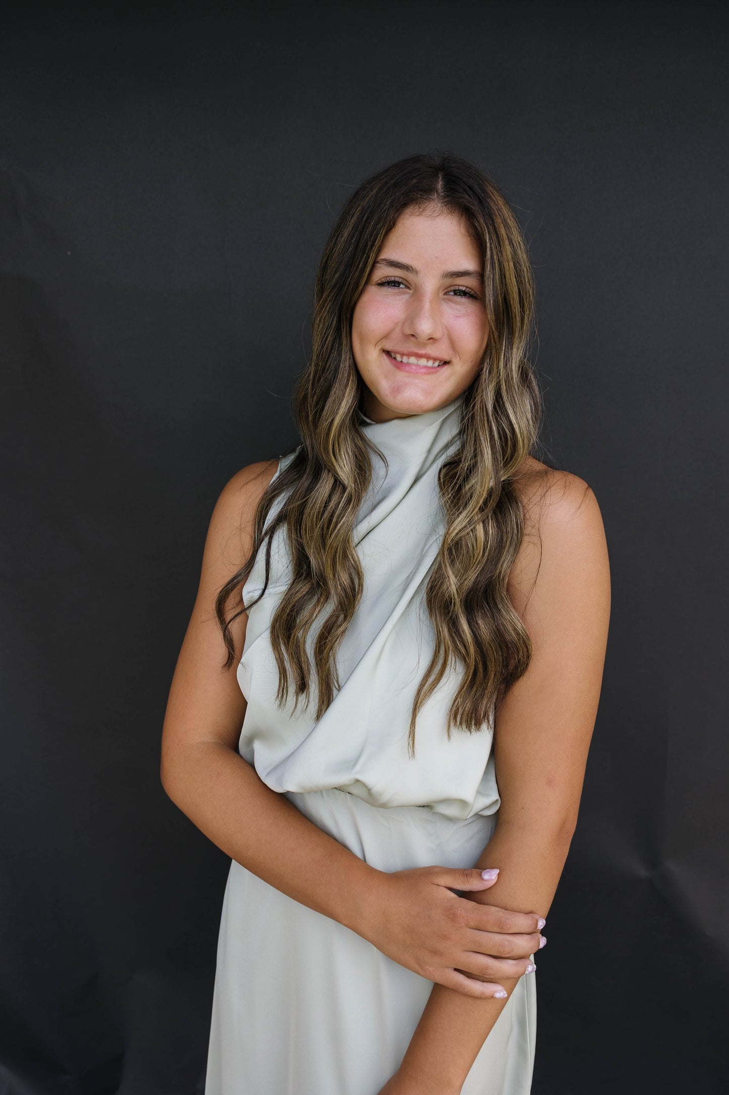 Cocktail Hour Satin Dress || Green