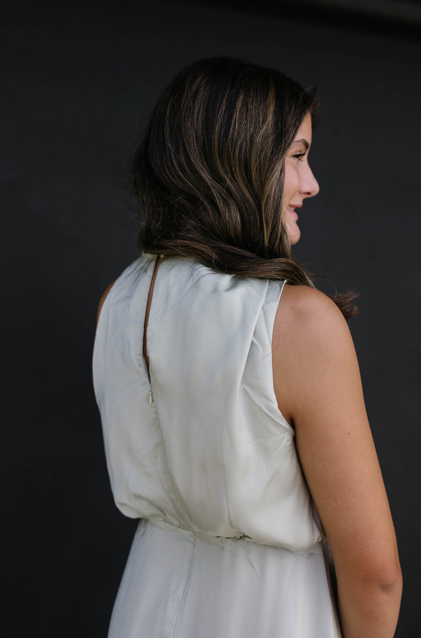 Cocktail Hour Satin Dress || Green