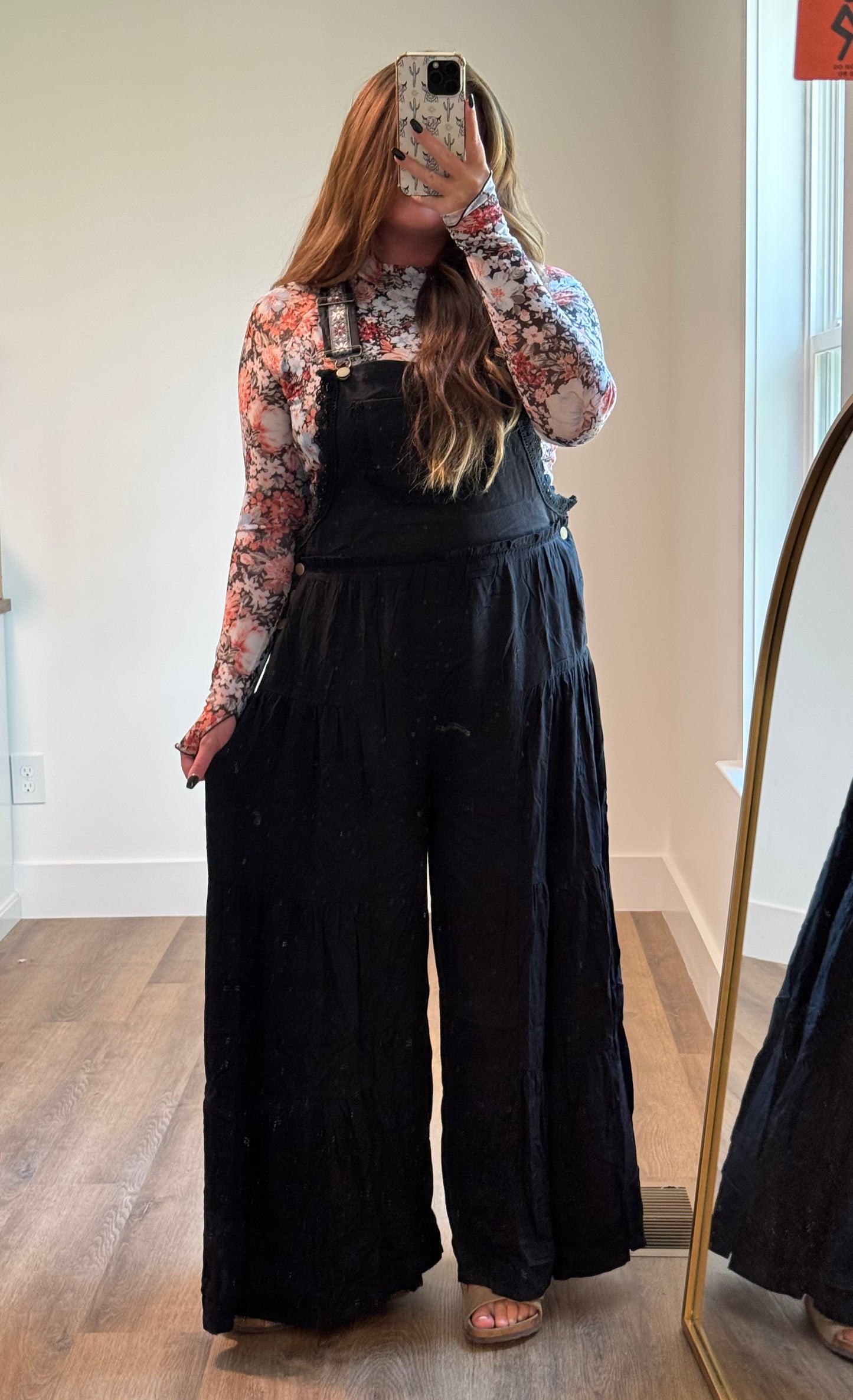 Black Boho Overalls