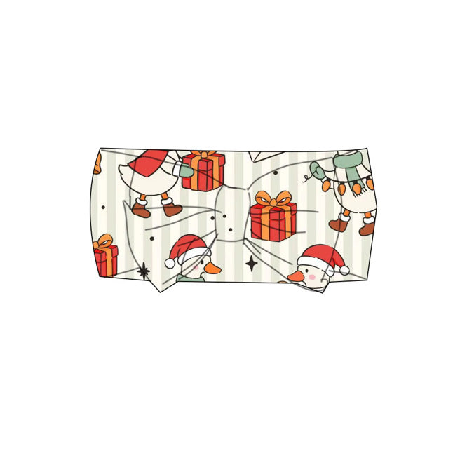 Christmas Goose Bow Headband - PREORDER