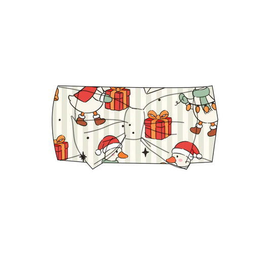 Christmas Goose Bow Headband - PREORDER