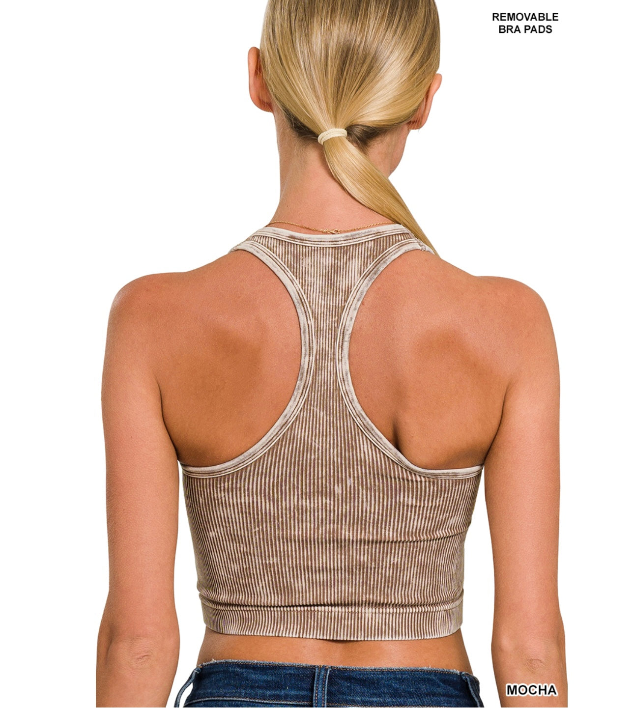 Seamless Padded Crop Tank/Bra