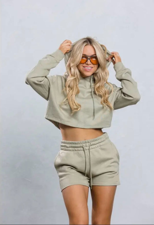 Lets Lounge - Green Sweat SHORTS